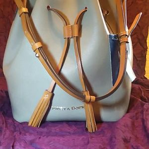 Dooney&Bourke lizard embossed Serena Bucket Bag